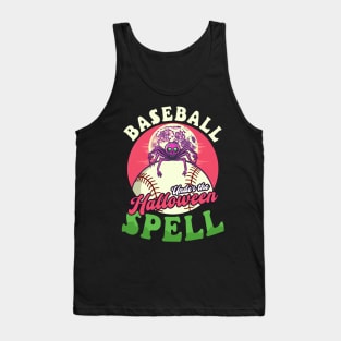 Baseball Halloween Shirt | Under Halloween Spell Spider Tank Top